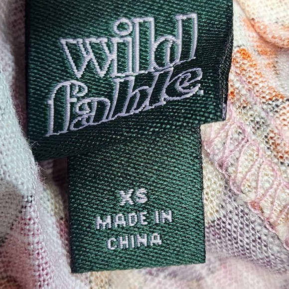 Wild Fable Shorts Womens XS Floral Print Linen Blend Pull-On Boho Hippie Style - Picture 5 of 8